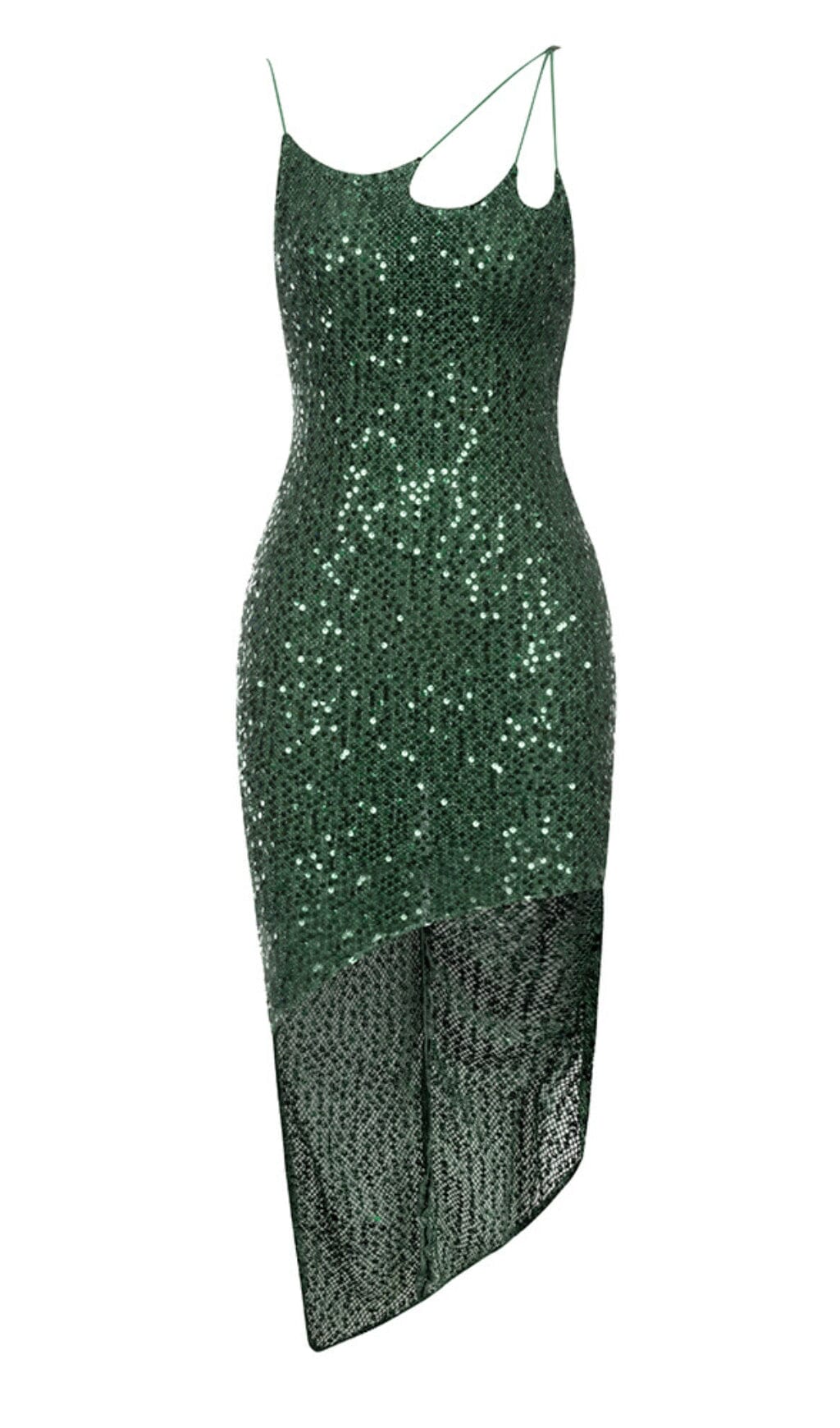 Sequin Slit Midi Dress In Olive Sis Label Latest Party Wear 2023