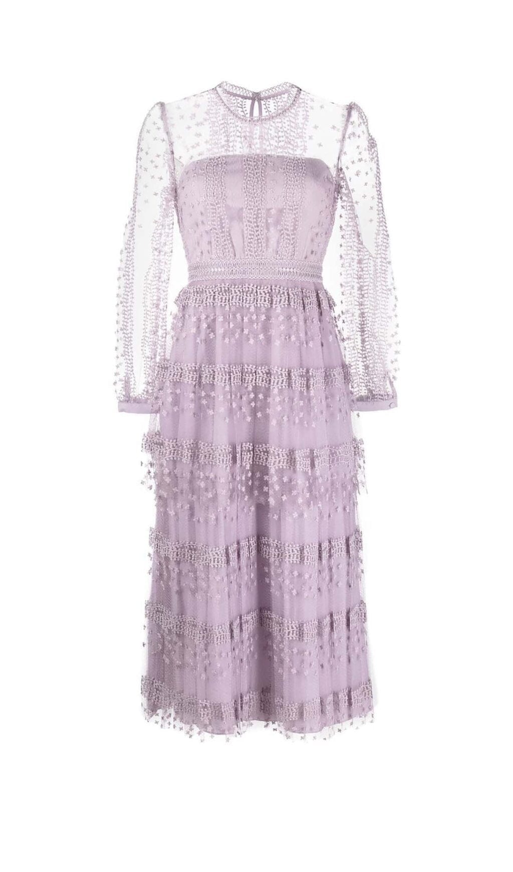 Tiered Lace Maxi Dress In Lilac Sis Label Party Wear Dress Garden