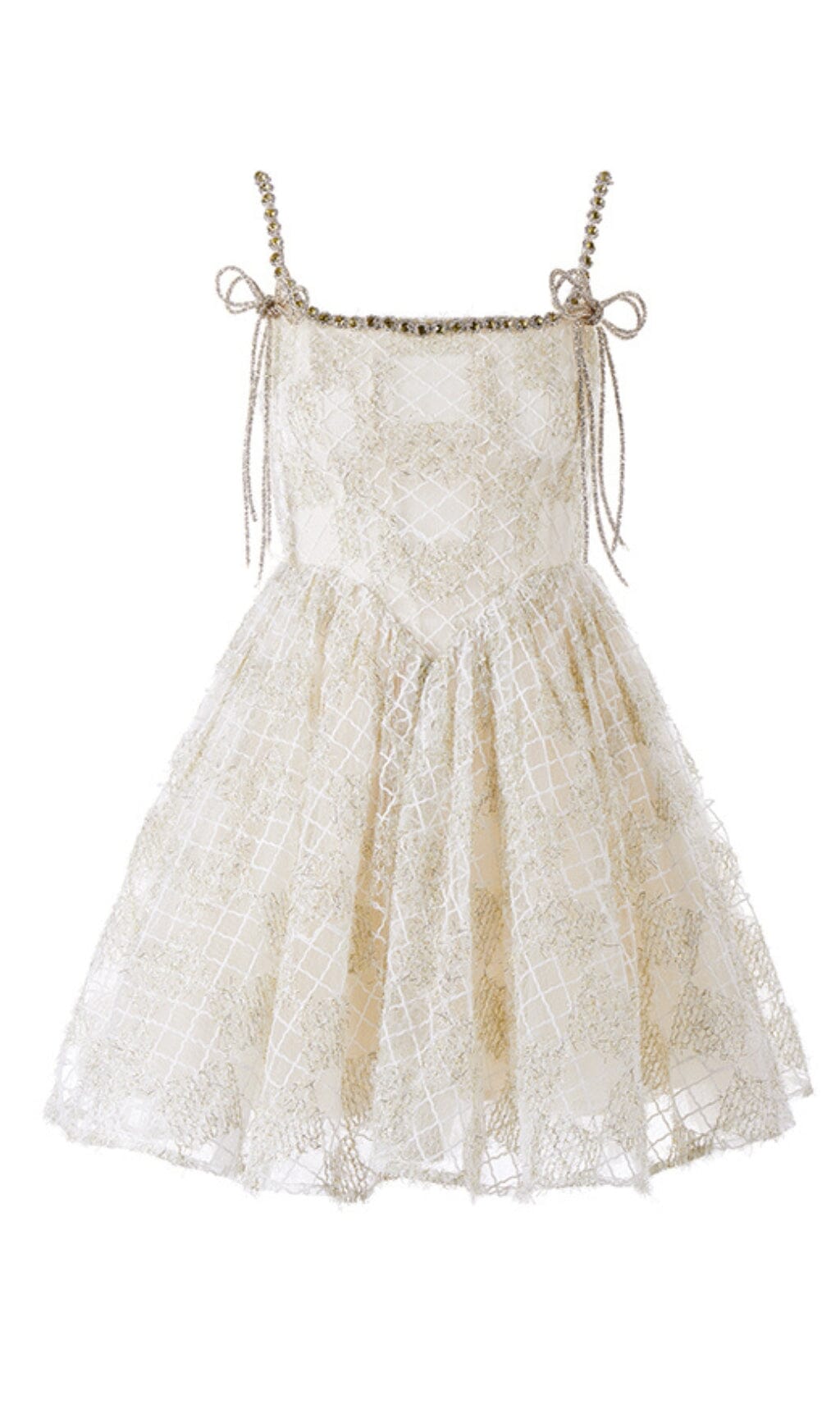 Sequin Strappy Bubble Mini Dress In White Sis Label Dresses New In