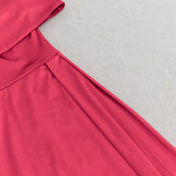 ROBE TUBE SLIM À ÉPAULES DÉnudées EN ROUGE