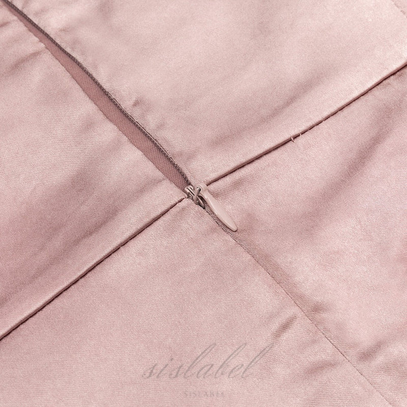 ROBE PORTEFEUILLE À BRETELLES SPAGHETTI DUSTY ROSE AVEC FENTE 