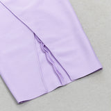 ONE SHOULDER DETAIL MIDI DRESS LAVENDER