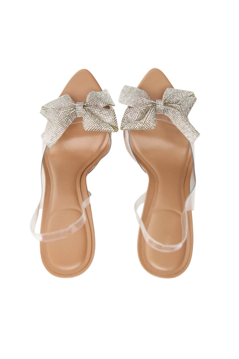 High Heel with bow -transparent