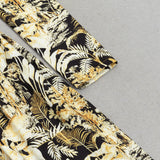 TROPICAL PRINT ASYMMETRICAL HEM DRESS