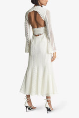 Aspen backless crocheted midi dress