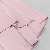 YETTA DUSTY PINK OFF-SHOULDER SLEEVELESS RUCHED GOWNS