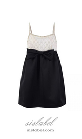 PARISA CRYSTAL-EMBELLISHED BOWKNOT MINI DRESS