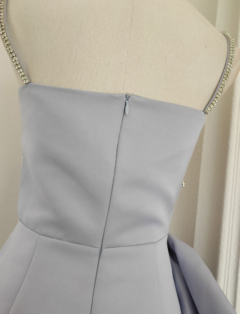 CANDANCE LILAC RHINESTONES SPAGHETTI STRAP MINI DRESS