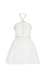 DIAMOND CHAIN DRESS IN WHITE