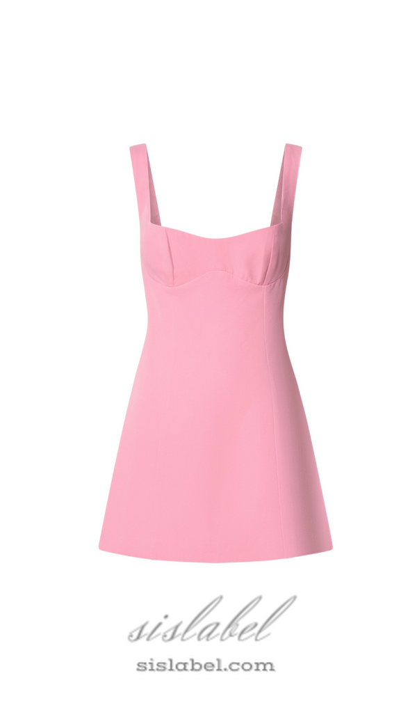 corset panel mini dress in pink