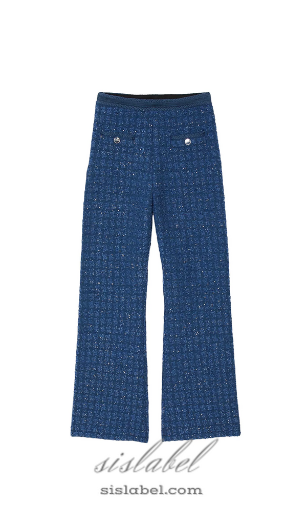 Palmira Tweed Trousers in blue