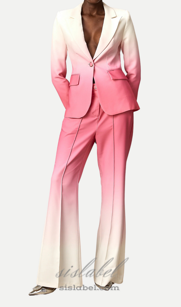 gradient blazer trousers matching set