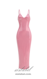 Brook crystal-embellished sleeveless maxi dress in rose pink