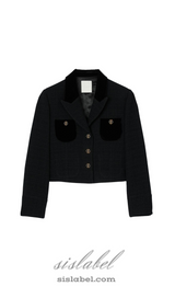 Vic Cropped Blazer in black