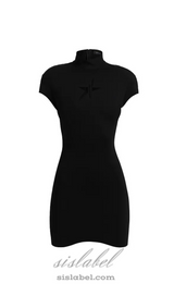 Star Cut-Out bodycon Mini dress in black