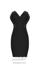 black Sleeveless Cut Out Bandage Bodycon Mini Dress