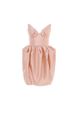 Bustier strapless mini dress in pink