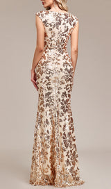 ARZILLA SEQUIN GOWN IN GOLD