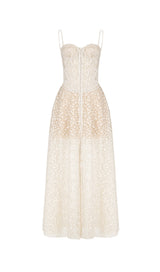 IVORY LACE CORSET DRESS