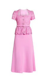 PINK TAILOR MIDIKLEID AUS SPITZE 