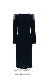 HARRIET MARTINI DROP CRYSTAL-EMBELLISHED MIDI DRESS