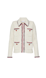 CREME STRICKCARDIGAN MIT PAILLETTEN 