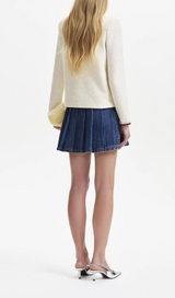 CREME STRICKCARDIGAN MIT PAILLETTEN 