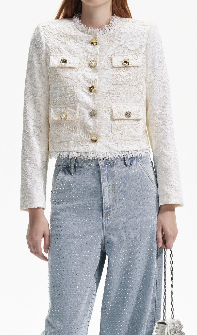 CREAM CORD LACE JACKET