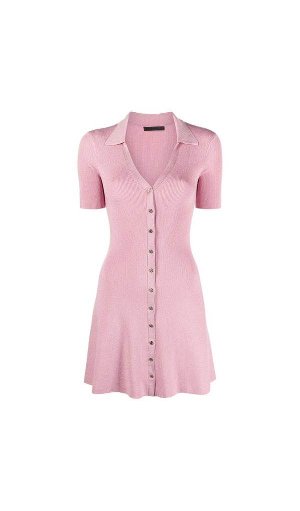 ROLIANE KNIT POLO MINI DRESS