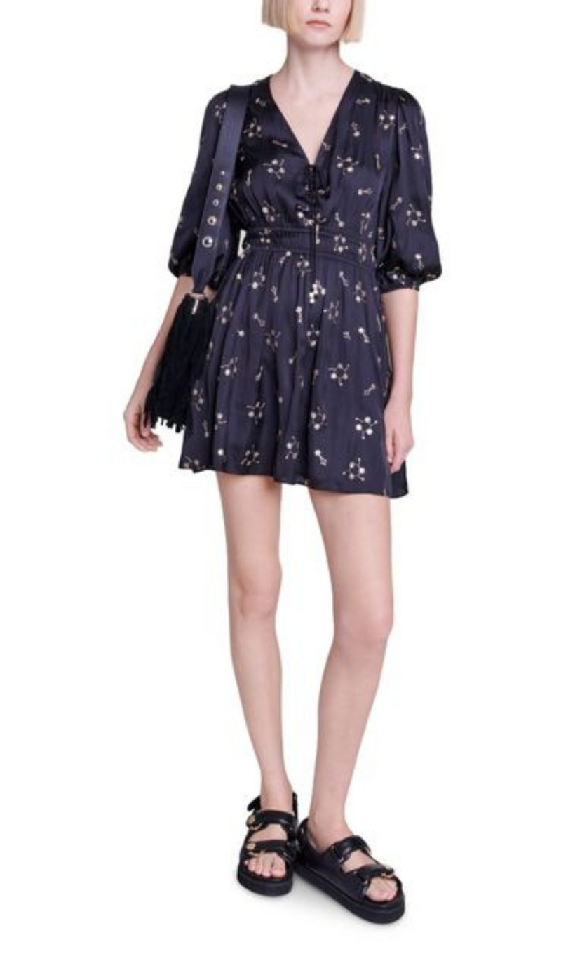 ROSOLITE FLORAL EMBROIDERED MINI DRESS