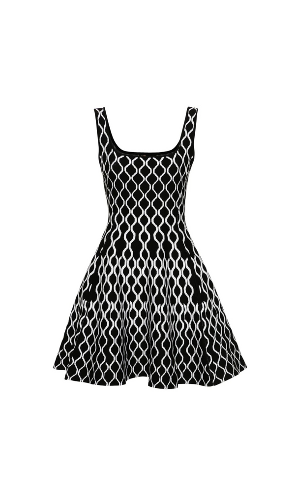 ROBE PATINISTE EN MAILLE GRAPHIQUE RUSSEL 