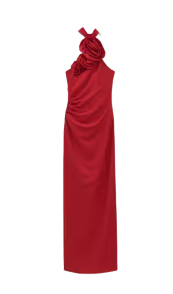 ROBE MAXI FLEURIE AVEC OUVERTURE