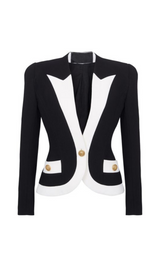 TWO-TONE CREPE JACKET