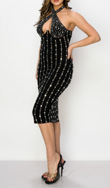 MIDIKLEID MIT STRASS-NIETEN 