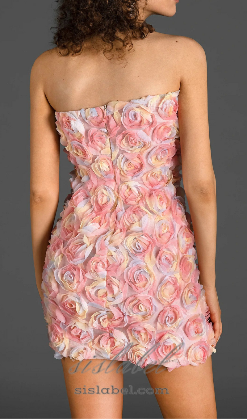 ROBE FLORALE À ÉPAULE DÉNUDÉE