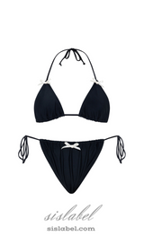 BOW BIKINI TWO PIECE SET IN BLACK