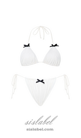 BOW BIKINI TWO PIECE SET IN WHITE