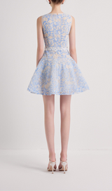 LAIKA BLUE LACE MINI DRESS