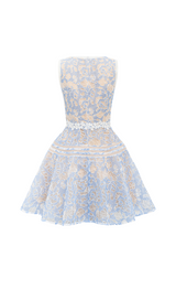 LAIKA BLUE LACE MINI DRESS