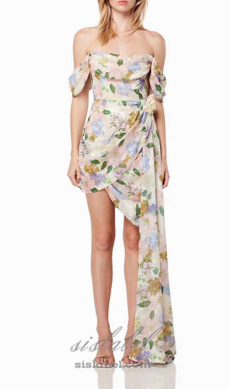 BELLADONNA FLORAL PRINT MINI DRESS