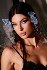 Xaviera Butterfly Wings Tassel Earrings