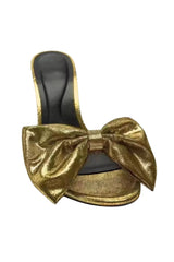 High Heel with bow -gold