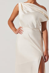 Monroe Satin Off Shoulder Dress