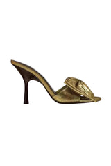 High Heel with bow -gold