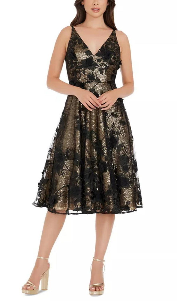 WOMEN'S SEQUIN AND LACE DRESS