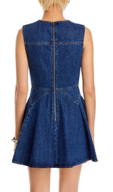 DENIM SKATER MINI DRESS