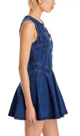 DENIM SKATER MINI DRESS