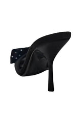 High Heel with bow -black