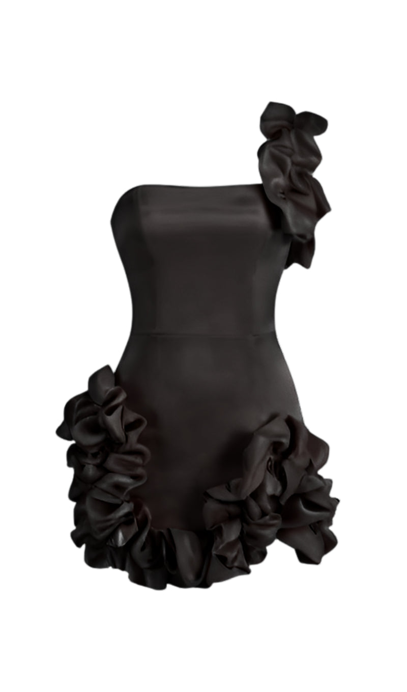 RUFFLED SHEATH MINI DRESS