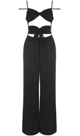 CUTOUT SLEEVELESS JUMPSUIT IN BLACK